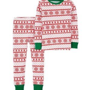 New Women's Carter's XL Pajama Holiday Set Christmas Tree Snowflake  Lounge Wear